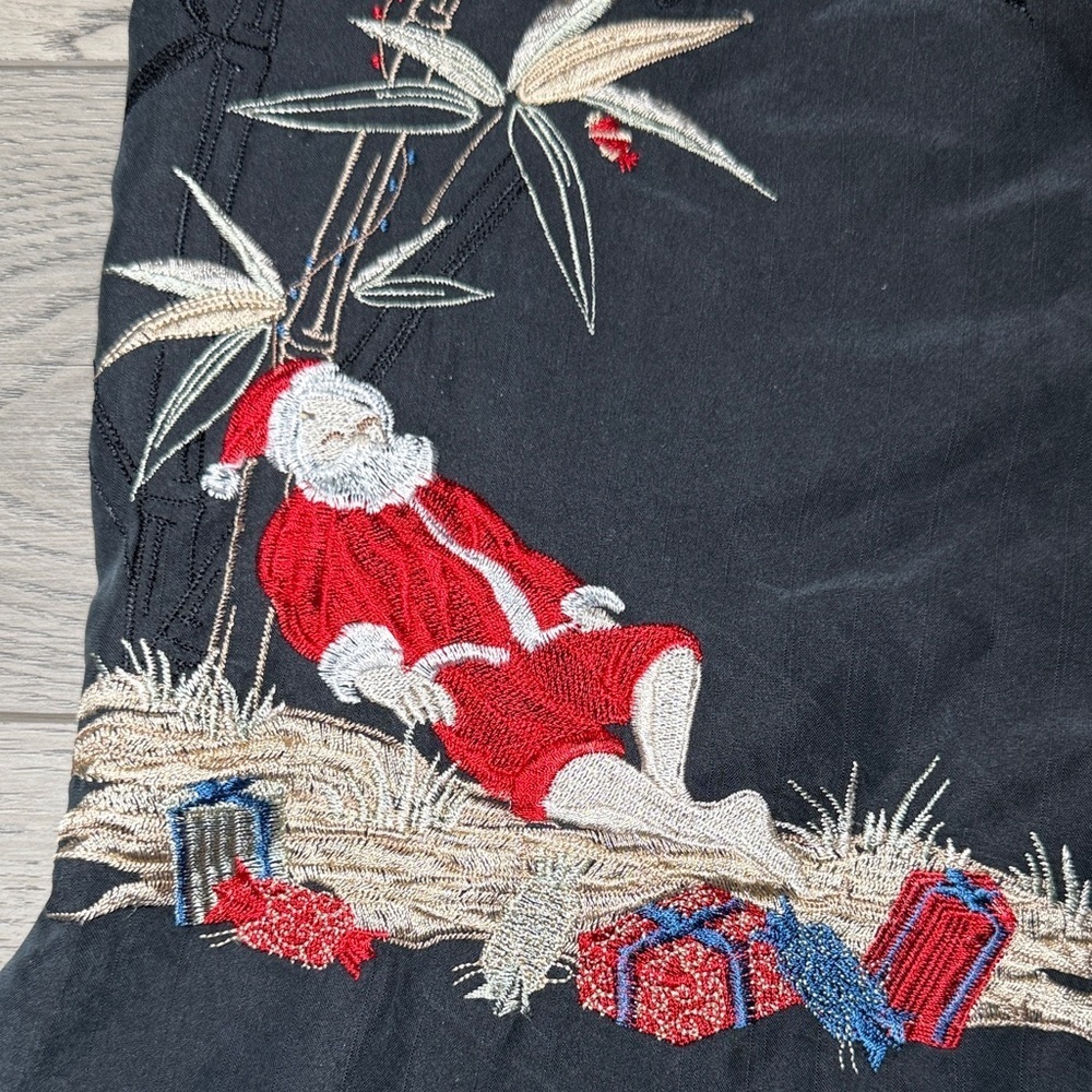 Bamboo Cay Men's Merry Christmas Santa Button Up Shirt Size XXL Short Sleeve